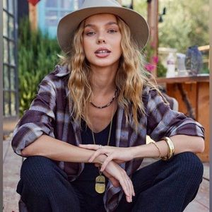 NWT La Miel Brown Flannel